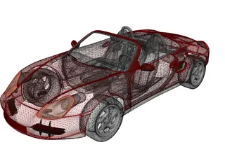 Porsche Boxster (1997) 3D Model preview