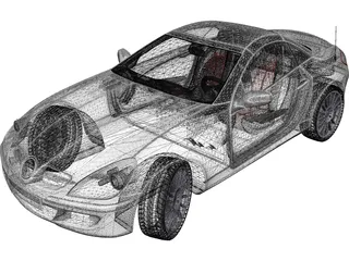 Mercedes-Benz SLK (2004) 3D Model preview