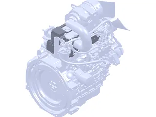 Isuzu 3CA1GZG01 Engine 3D Model preview