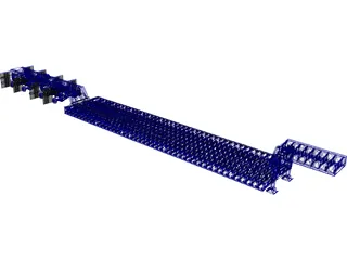 Heavy Duty Semi Trailer 3D Model preview