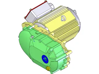EV Drivetrain Azure 3D Model preview
