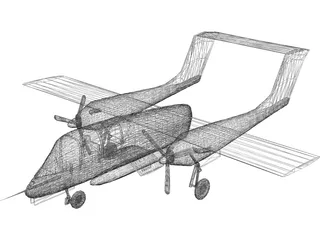OV-10 3D Model preview