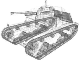 Polish Tank (1939) 3D Model preview