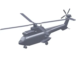 Eurocopter AS-332 Super Puma 3D Model preview