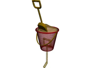 Sand Bucket 3D Model preview