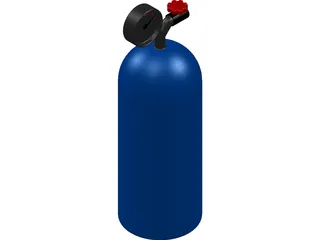 Nitrous Oxide Cilinder 3D Model preview