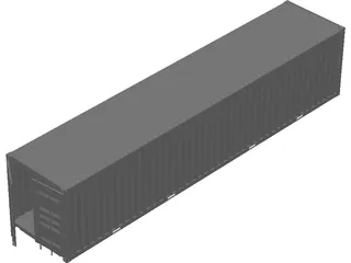 Shipping Container 40x08x08 3D Model preview