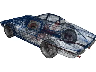 Chevrolet Corvette Stingray (1964) 3D Model preview