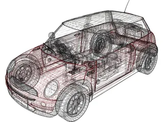 Mini Cooper 3D Model preview
