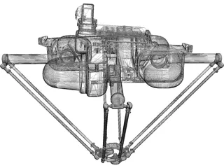 Adept Quattro Robot 3D Model preview