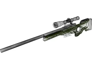 L96A1 3D Model preview