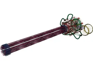 Gatlin Gun 3D Model preview