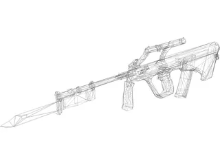 Steyr-Aug 3D Model preview