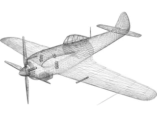 A6M2-0 Airplane 3D Model preview