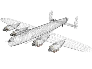Avro Lancaster 3D Model preview