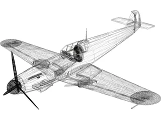 Messerschmitt ME-109 F1 3D Model preview