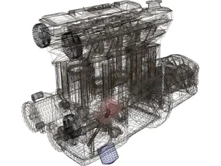 V8 Engine 3D Model preview