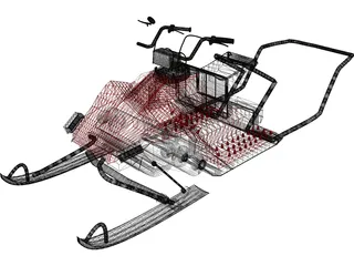 Snowmobile 3D Model preview