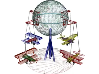 Toy Carousel 3D Model preview