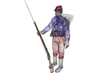 Soldier (1879) 3D Model preview
