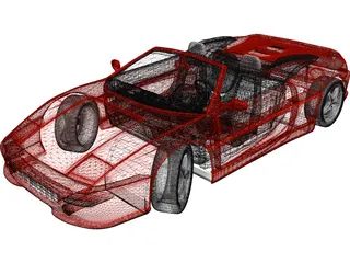Ferrari F355 Spyder (1996) 3D Model preview