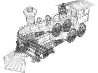 Steamtrain 3D Model preview