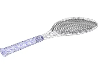 Tennis Racquet 3D Model preview