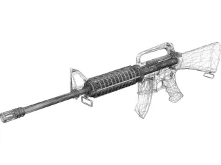 M-16 A2 Rifle 3D Model preview