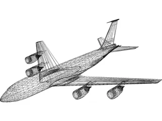 KC-135R Stratotanker 3D Model preview