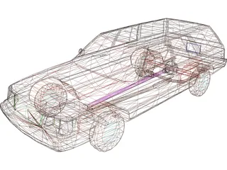 Plymouth Reliant Wagon (1985) 3D Model preview