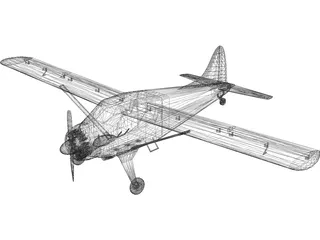 de Havilland Canada DHC-2 Beaver 3D Model preview
