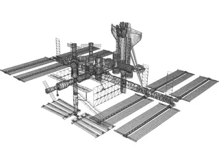 International Space Station 3D Model preview