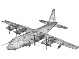 Lockheed AC-130U Spooky 3D Model preview