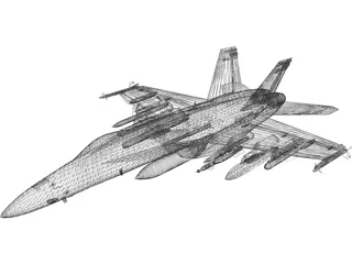 F-18E 3D Model preview
