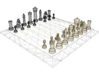 Chess Set 3D Model preview