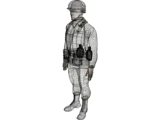 Soldier Male 3D Model preview