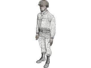Soldier Male 3D Model preview