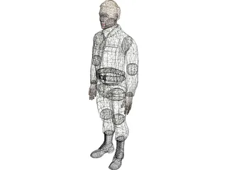 Soldier Male 3D Model preview