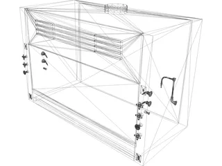6 Inch Laboratory Fume Hood 3D Model preview