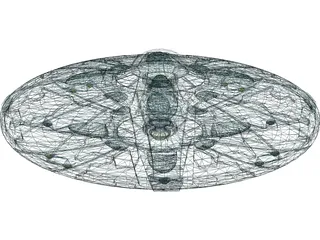 UFO Invader 3D Model preview
