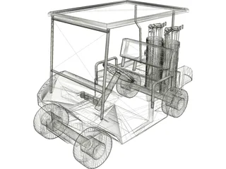 Golf Cart 3D Model preview