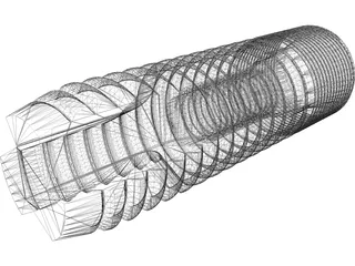 Dental Implant 3D Model preview