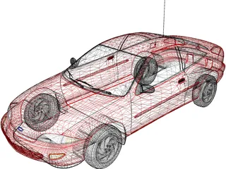 Chevrolet Cavalier Coupe (1998) 3D Model preview