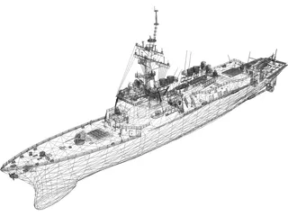 DDG-81 Winston Churchill 3D Model preview