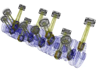 V12 Engine 3D Model preview