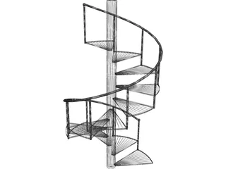Steel Stair 3D Model preview