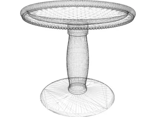 Ornamental Bird Bath 3D Model preview