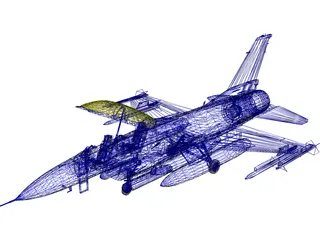 F-16D 3D Model preview