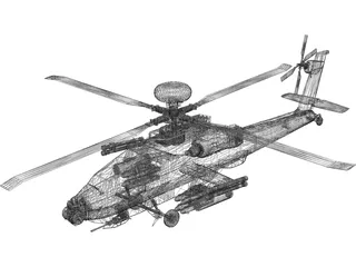 Boeing AH-64D Apache 3D Model preview