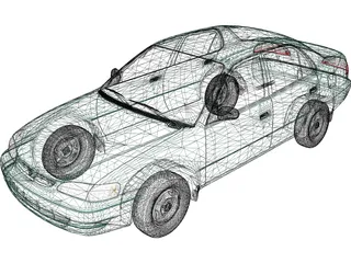 Toyota Corolla (1999) 3D Model preview